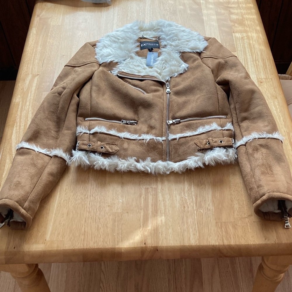 Faux Shearing Tan Jacket